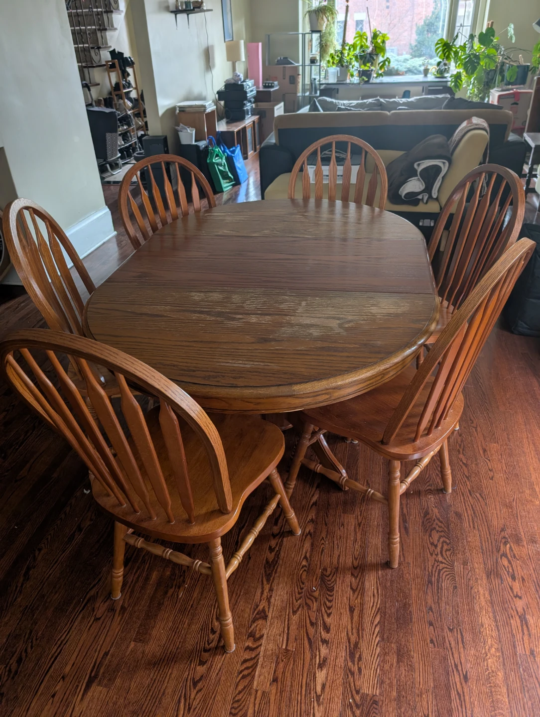 Wooden Dining Table and Chairs Set - photo 2