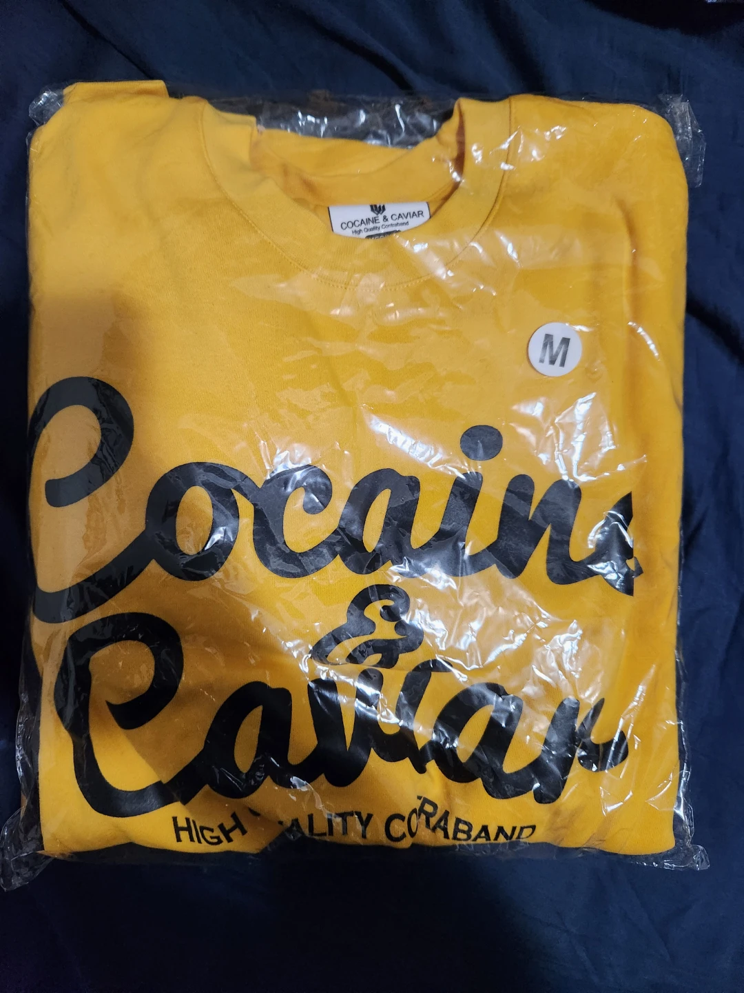 Cocaine & Caviar Yellow Crewneck Sweatshirt