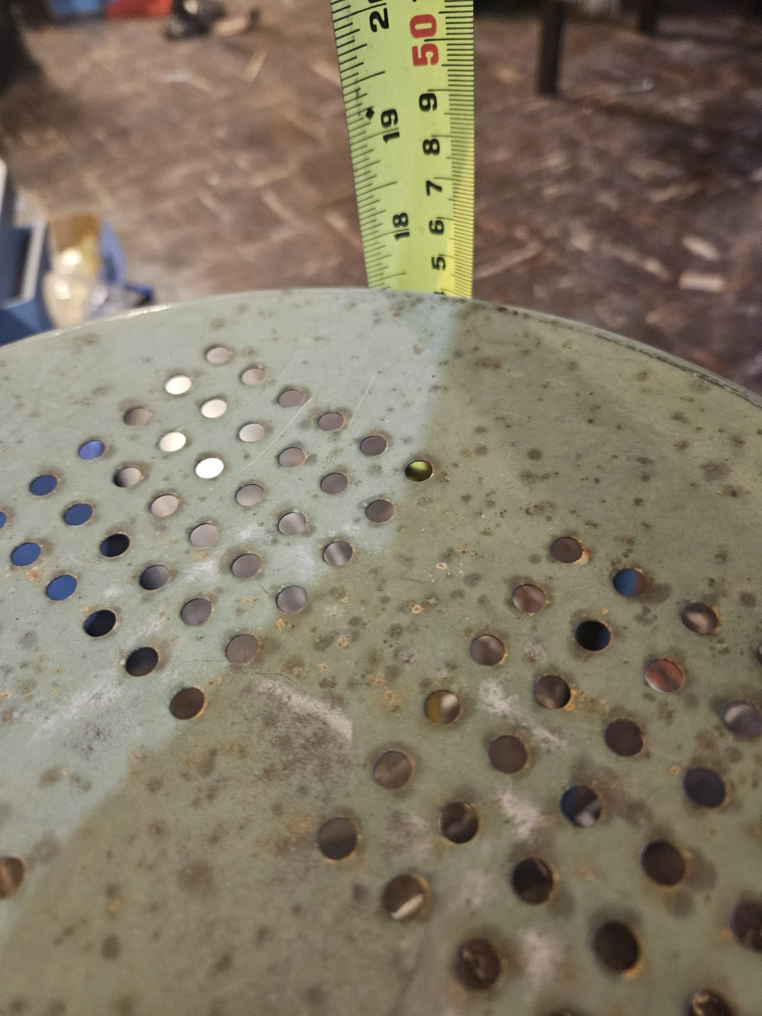 Vintage Perforated Metal Stool - photo 4