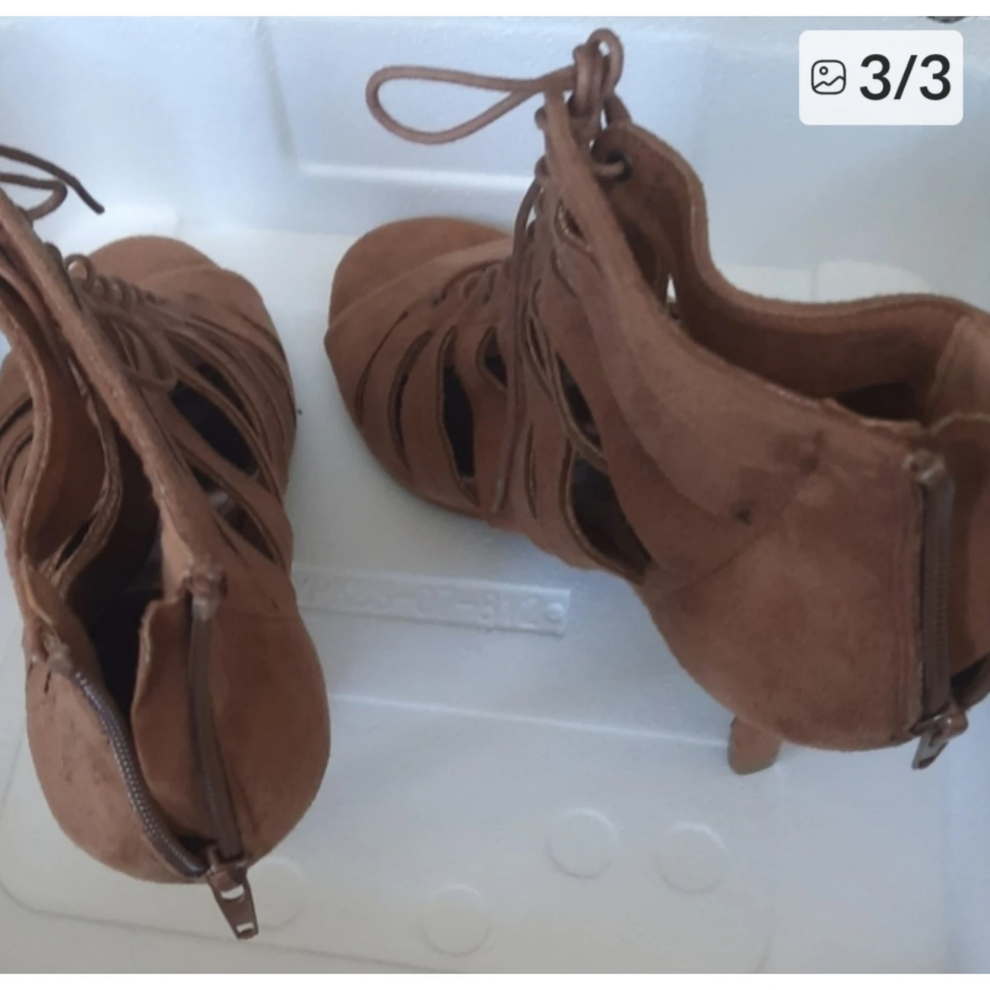 Brown Lace-Up Heeled Sandals - photo 2