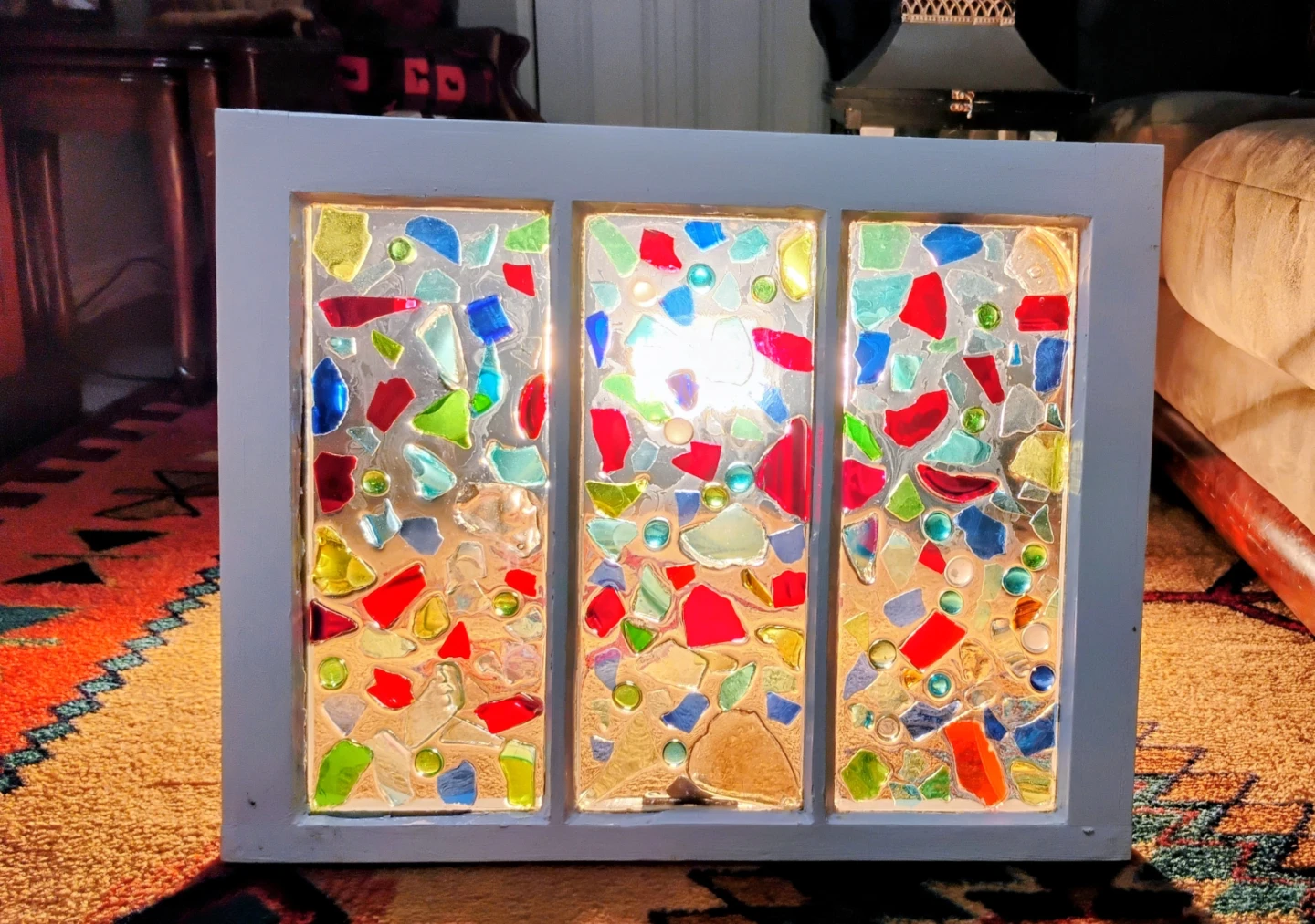 Mosaic Glass Window Panel Art