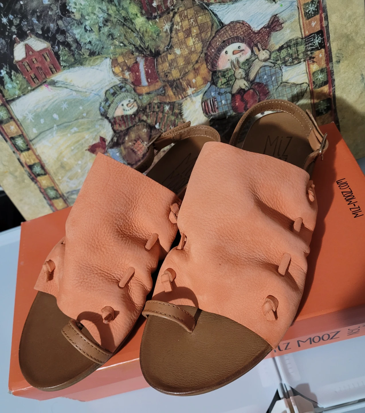 Miz Mooz Rian Women’s Leather Hook&Loop Slides Sandals US 7.5 - photo 3
