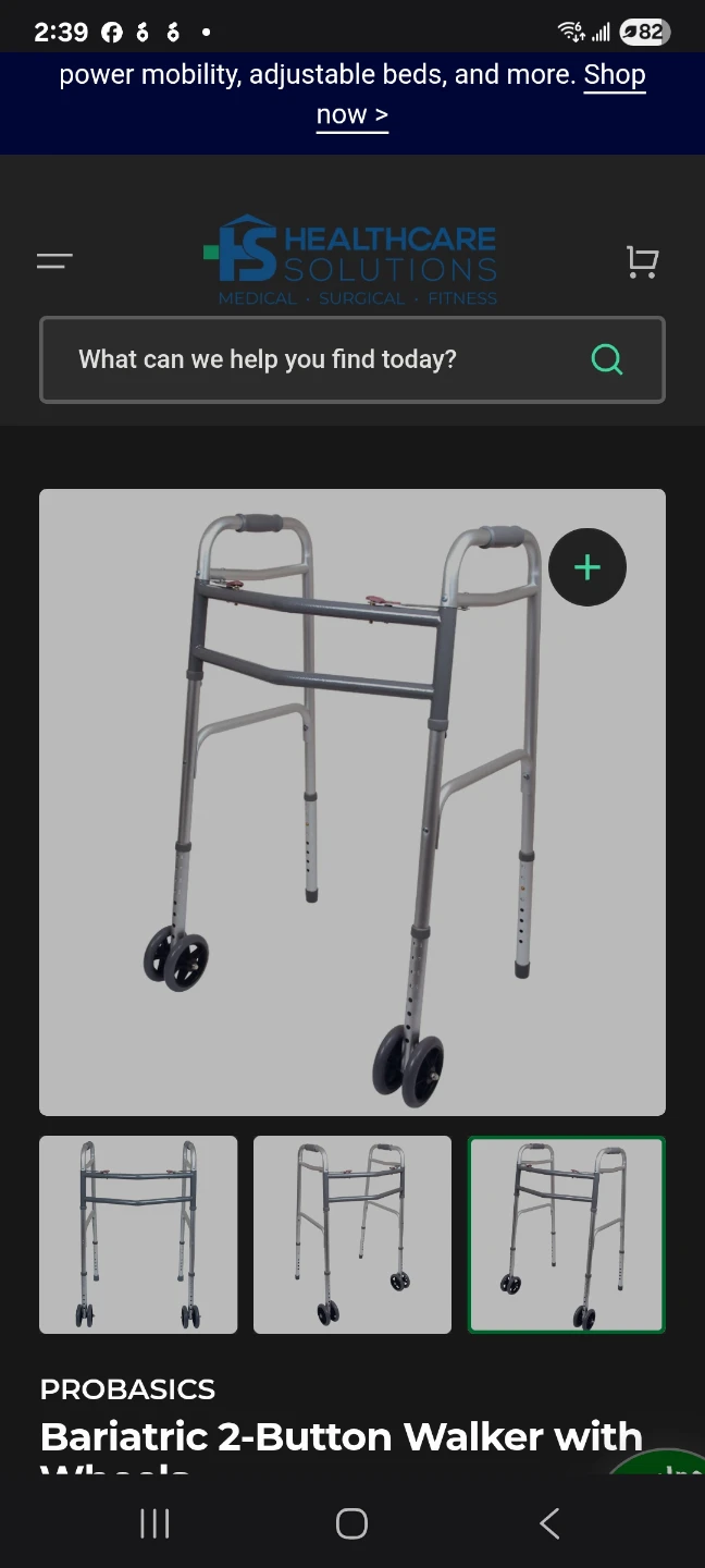 Bariatric 2-Button Walker with Wheels brand new - photo 2