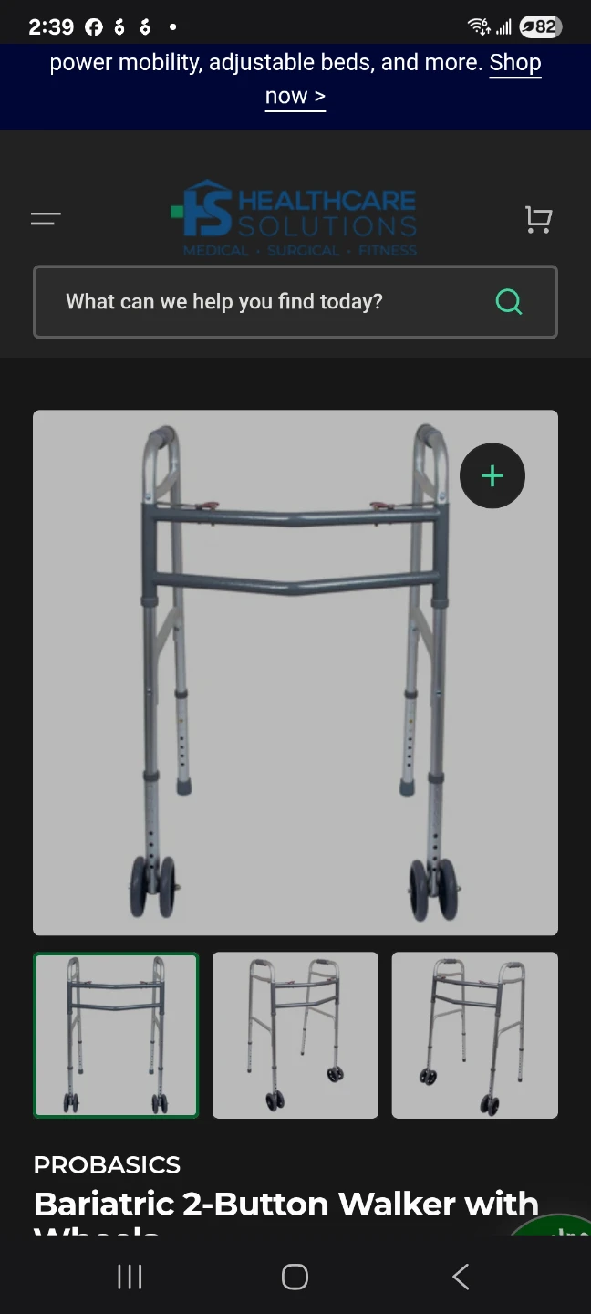 Bariatric 2-Button Walker with Wheels brand new - photo 3