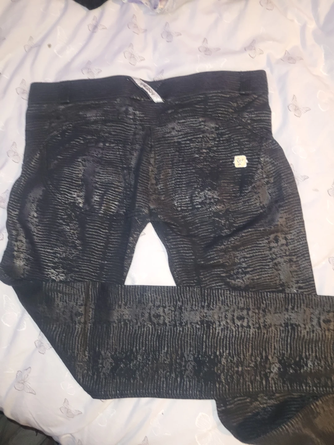 W.UP Women's Black Patterned Jeans Size 8