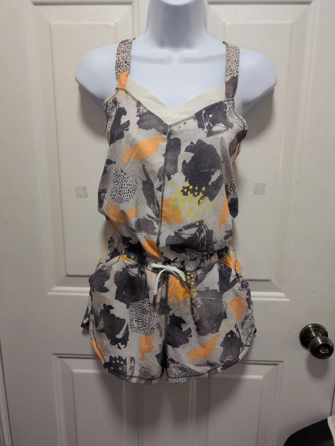 Lululemon Athletic Romper Shorts One Piece Abstract Print