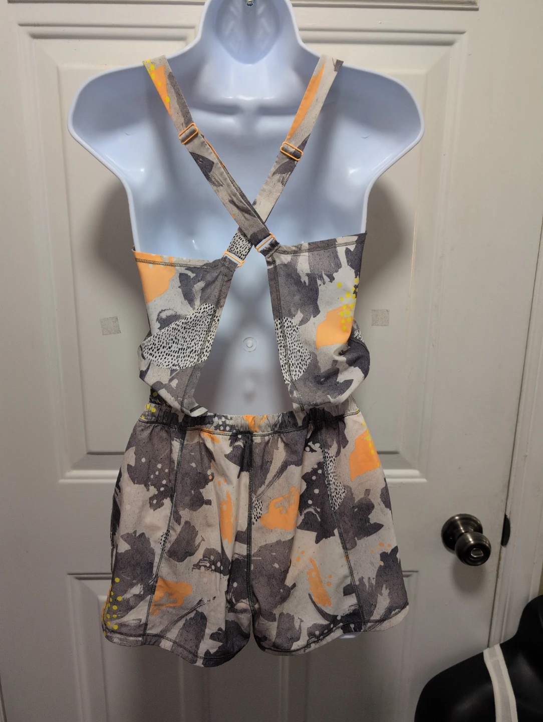 Lululemon Athletic Romper Shorts One Piece Abstract Print - photo 5