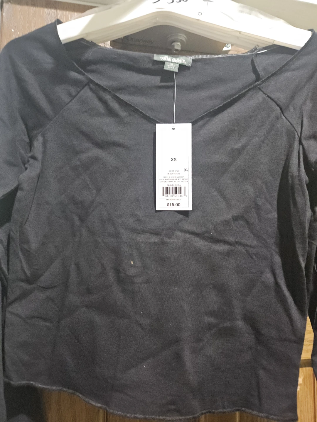 Wild Fable Black Long Sleeve Cropped Top XS - photo 2