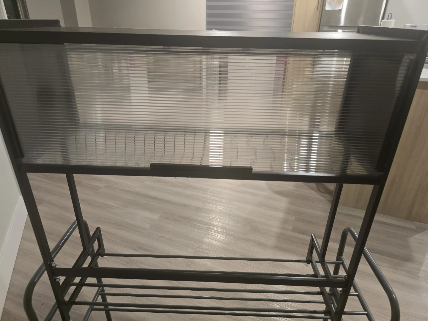 Black Kitchen Dish Rack with Cabinet - photo 2