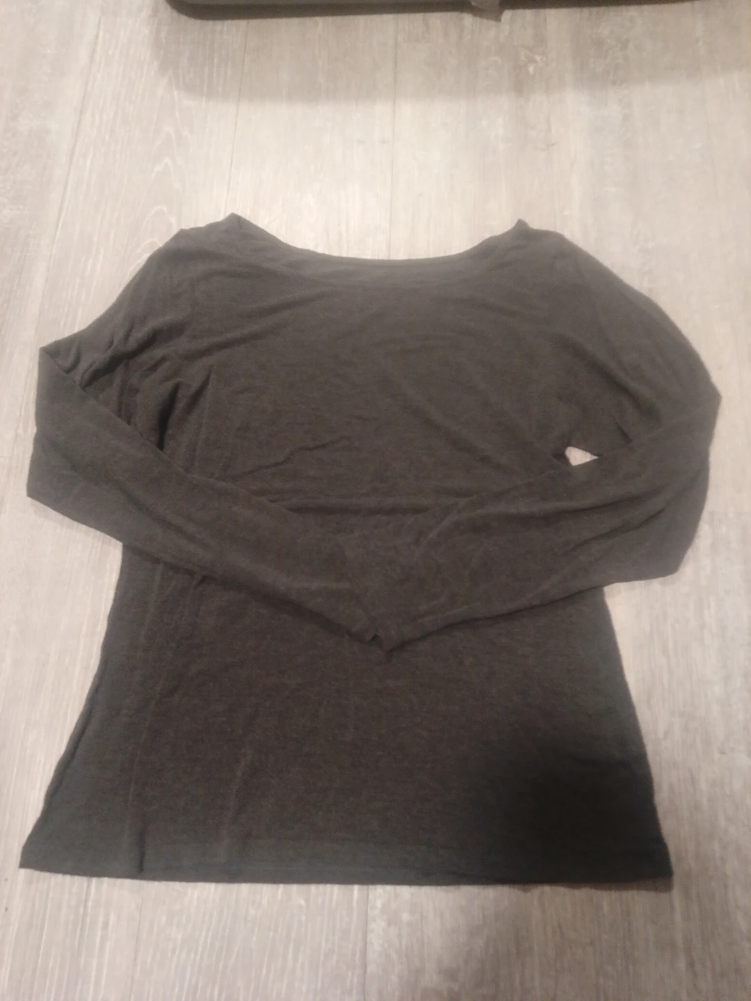 Dark Grey Long Sleeve Top