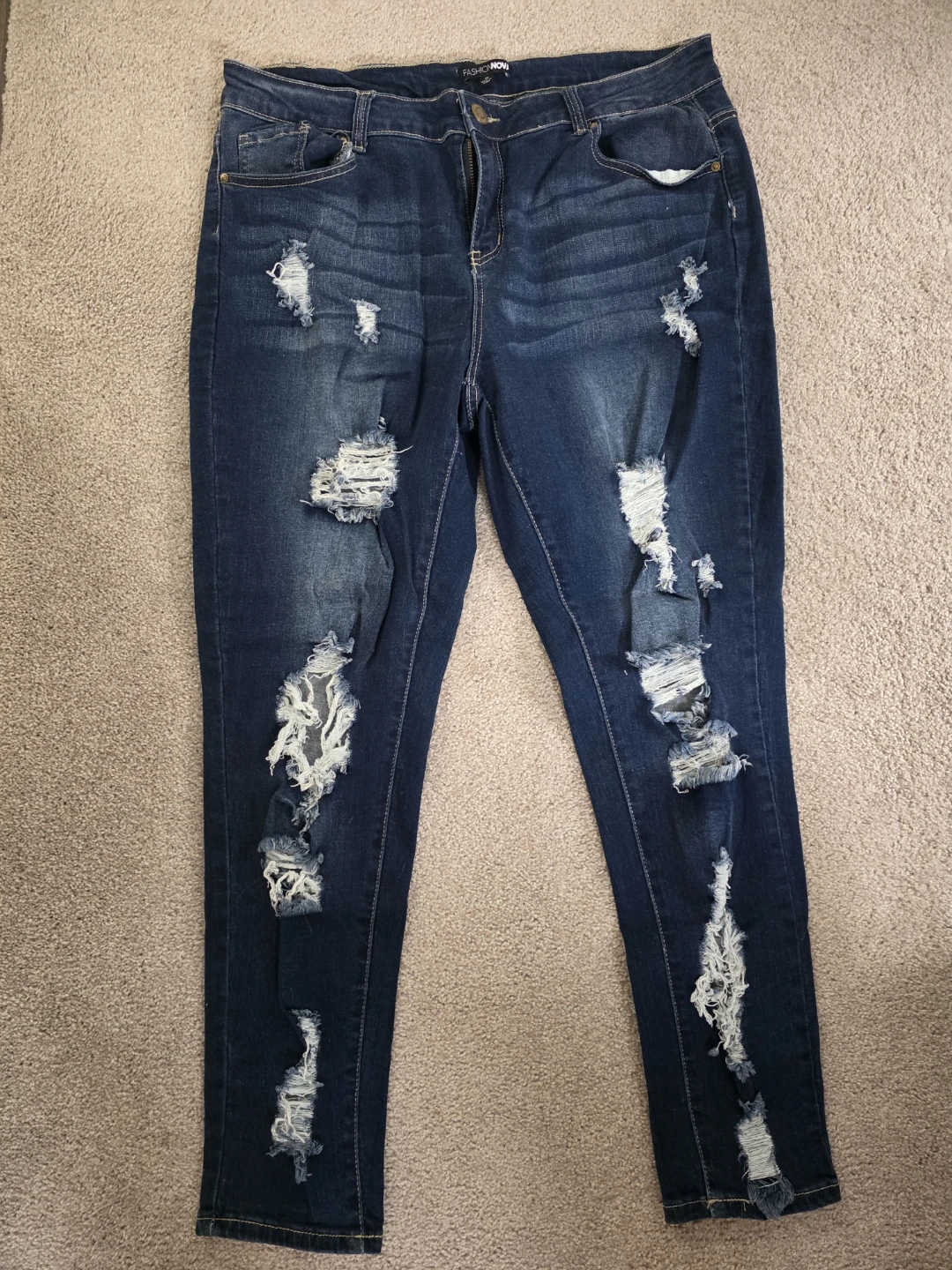 Fashion Nova Distressed Skinny Jeans Size 1X