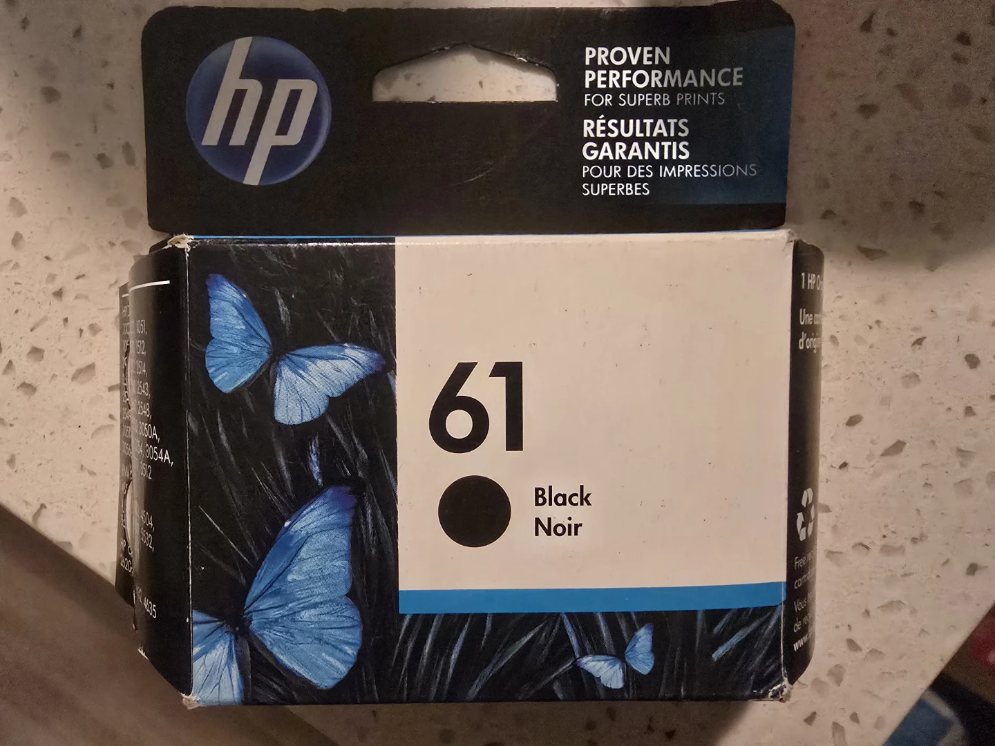 Genuine Hp 61 Black Ink cartridges Unopen