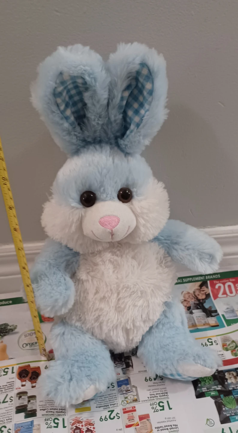 Blue Plush Bunny Stuffed Animal - photo 3