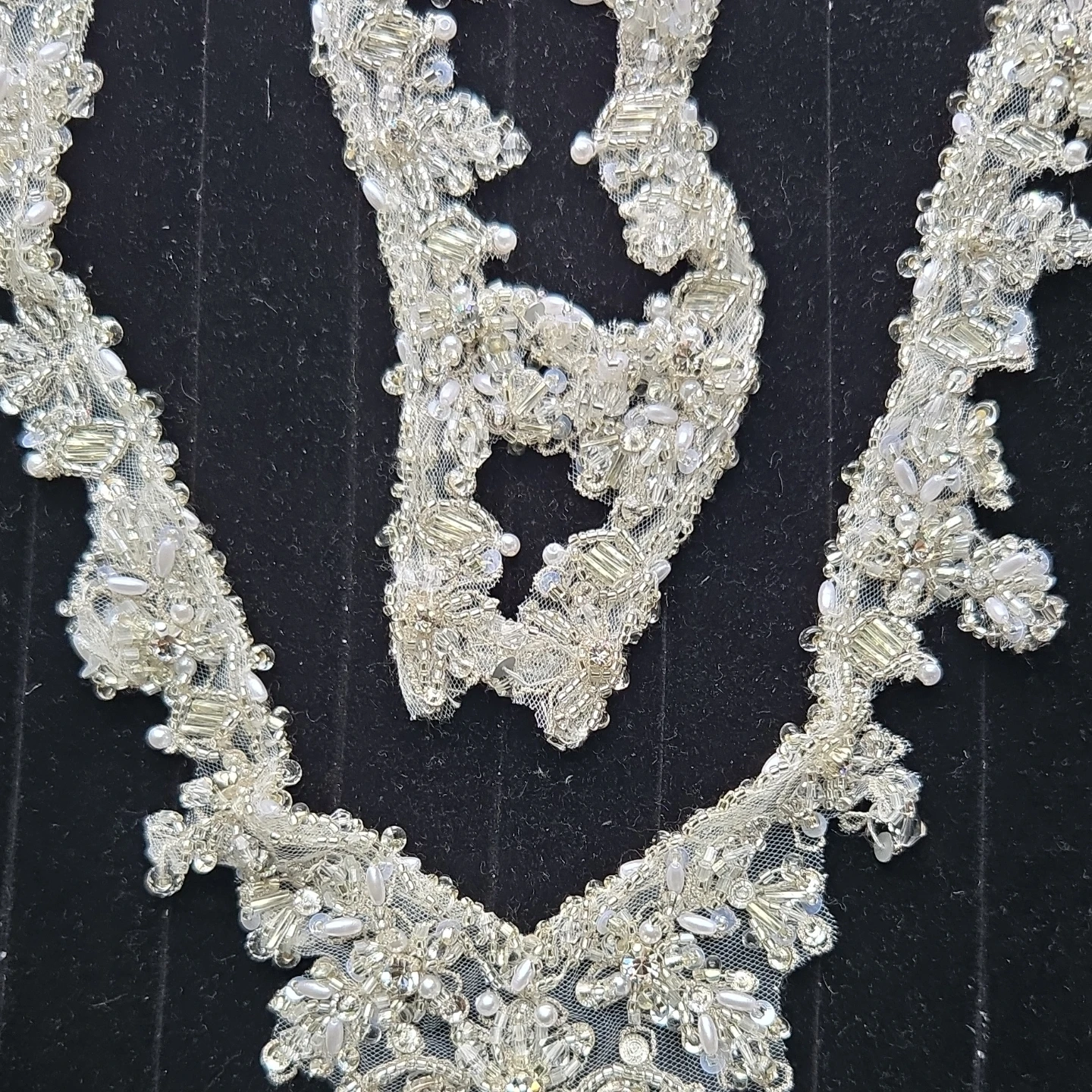 Beaded Lace Applique Trim - photo 2