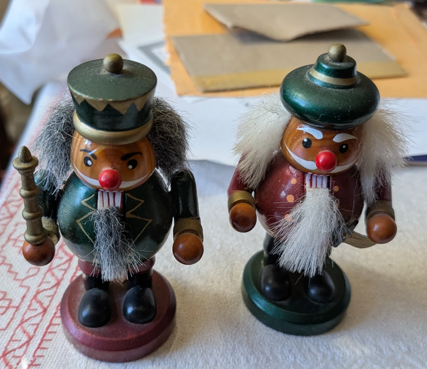 Wooden Nutcracker Figurines - Set of 2