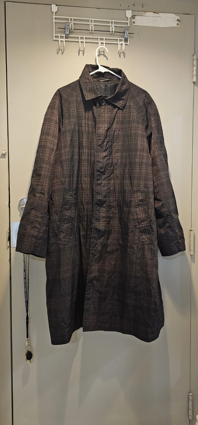 H&M Plaid Trench Coat XL