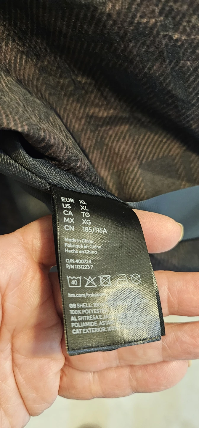 H&M Plaid Trench Coat XL - photo 3