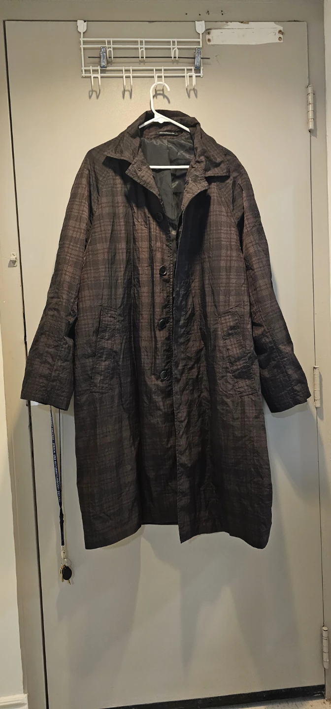 H&M Plaid Trench Coat XL - photo 5
