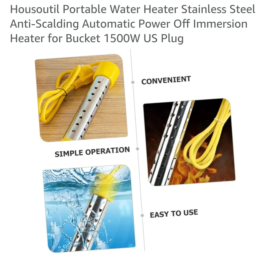 Portable Water Heater Immersion Heater 1500W - photo 2