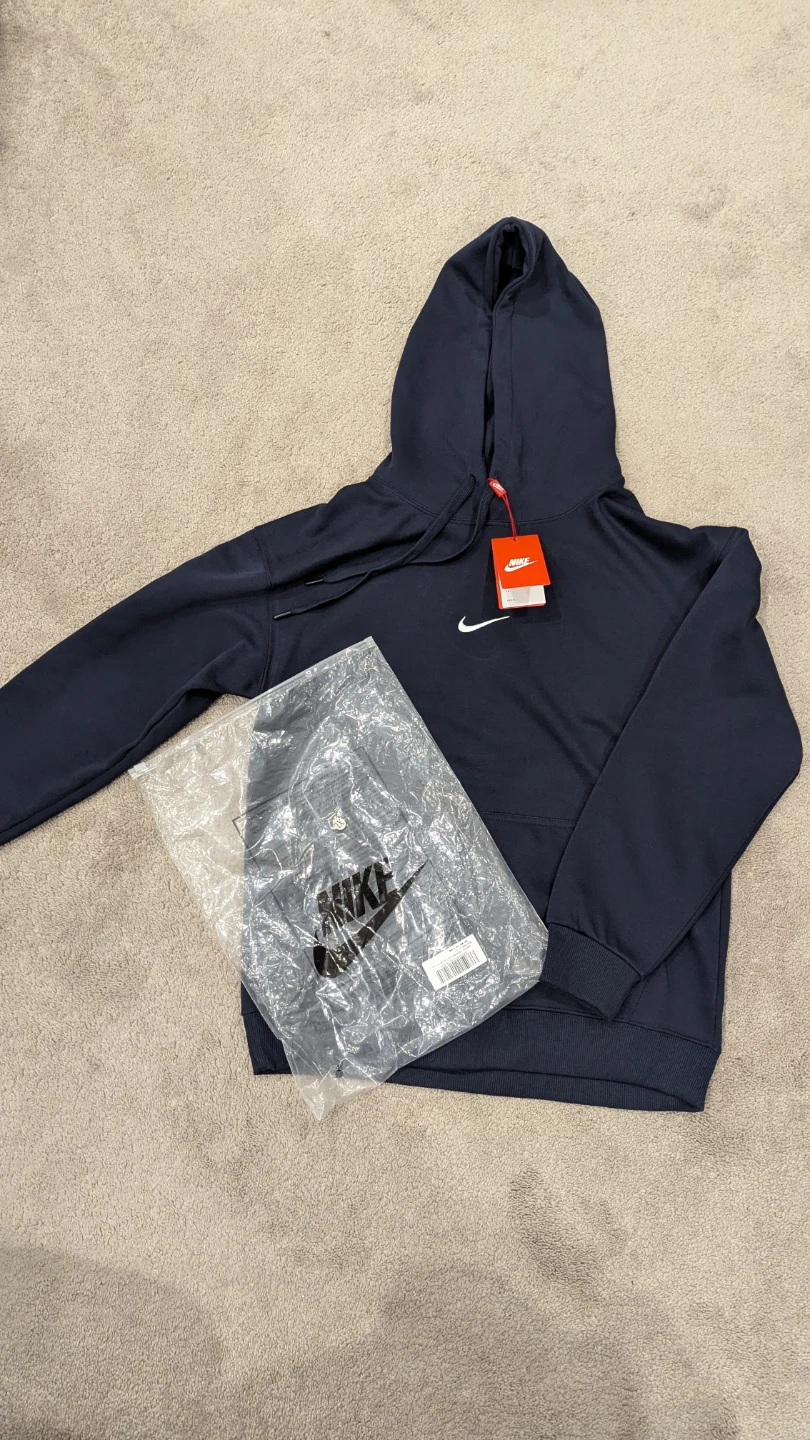 Nike Navy Blue Hoodie center swoosh