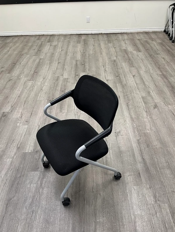 Black Mesh Office Chair with Wheels