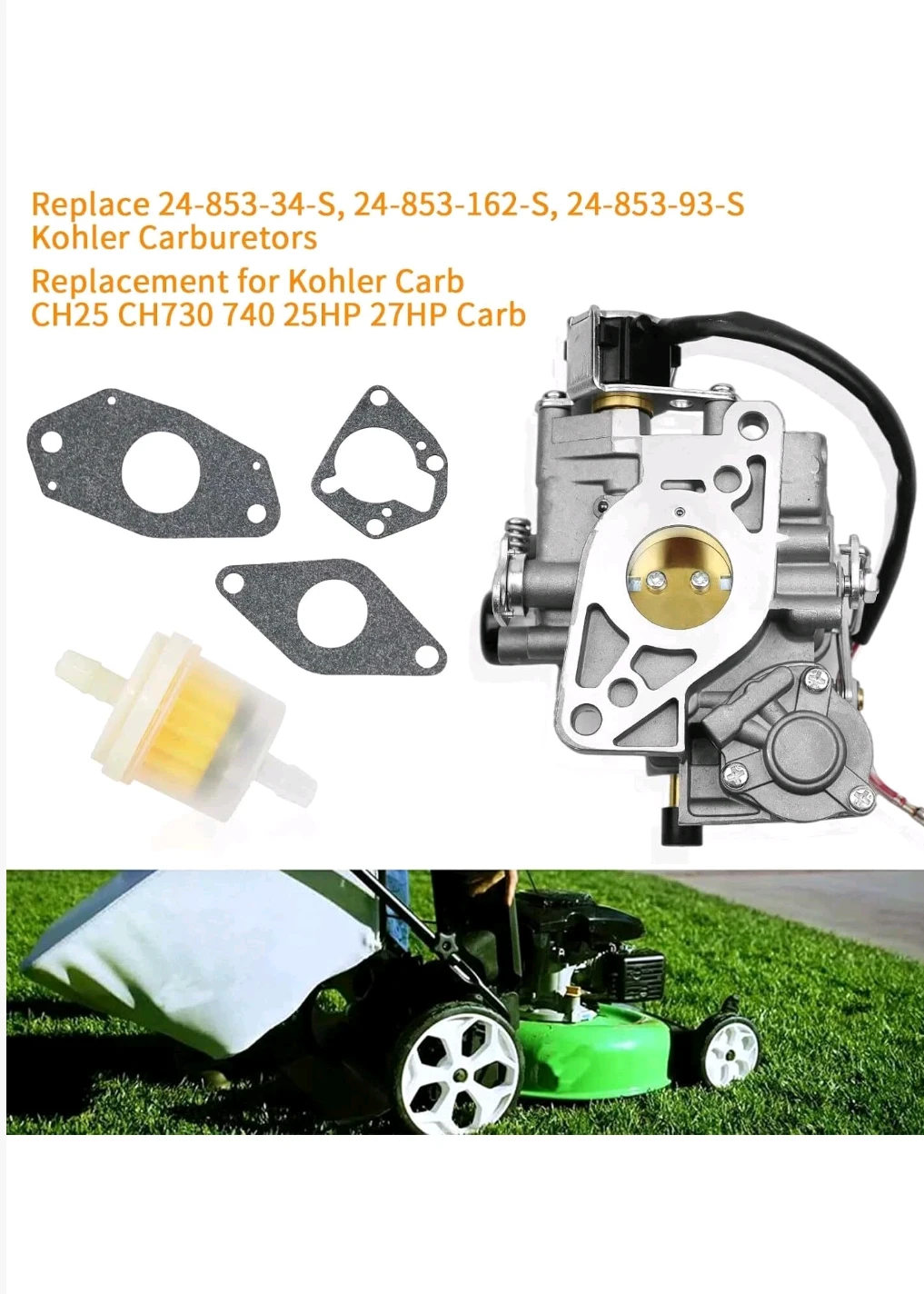 Carburetor for Kohler CH25 CH730 740 25HP 27HP Engine - photo 2