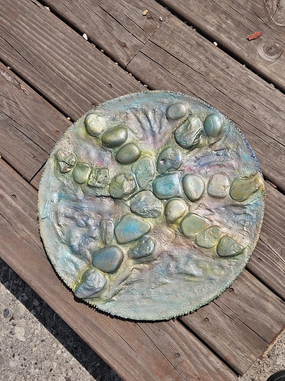 Hand made Decorative beach stone dragonfly garden stepper - photo 3