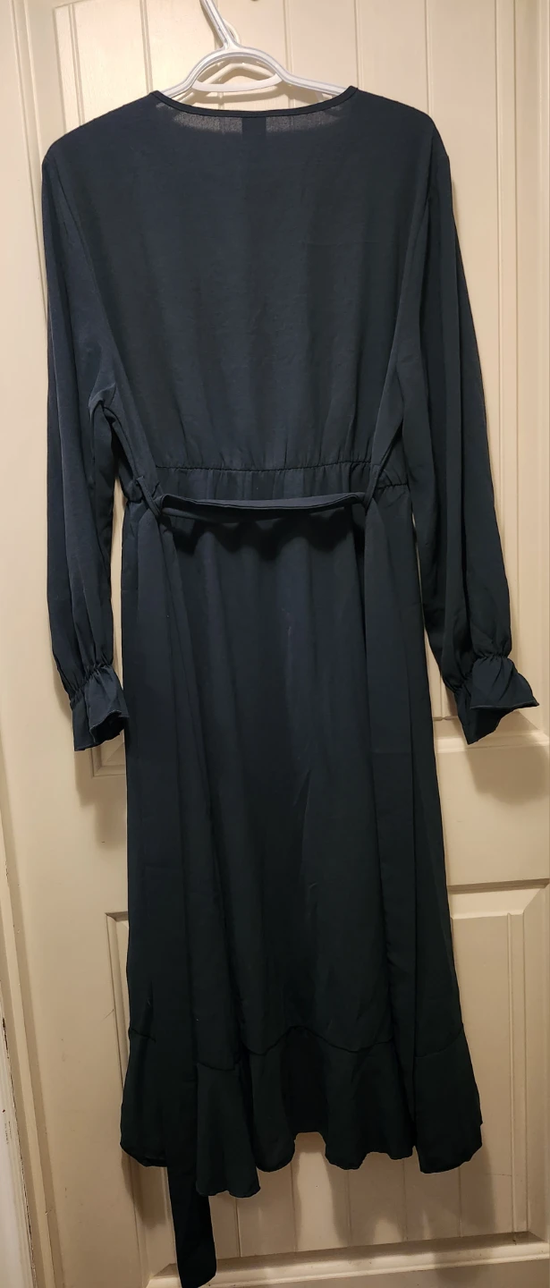Scomchic Women's 1XL Green Long Sleeve Wrap Dress - photo 2