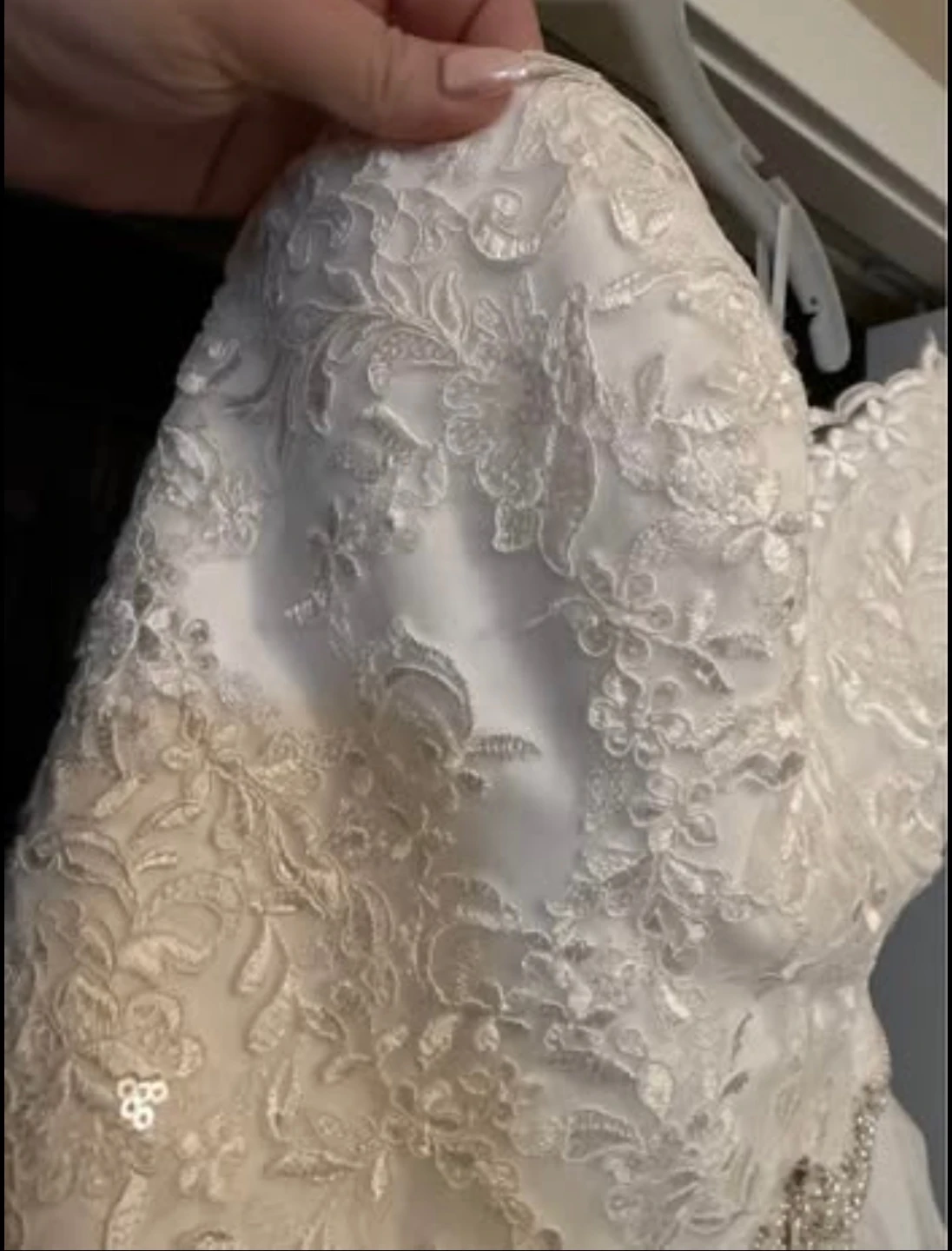 White Strapless Wedding Dress - Size 10