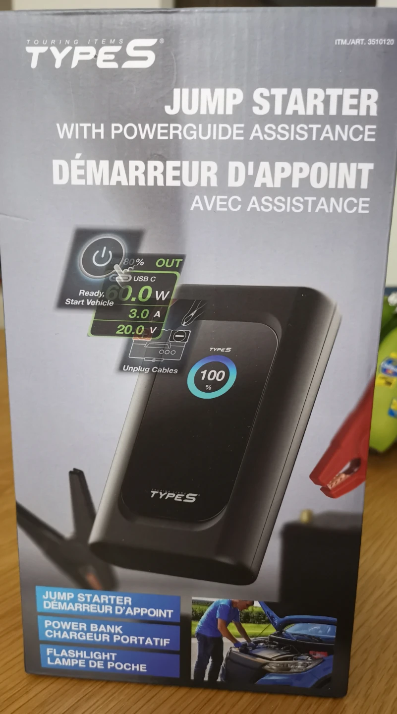 TYPES Jump Starter with Powerguide Assistance