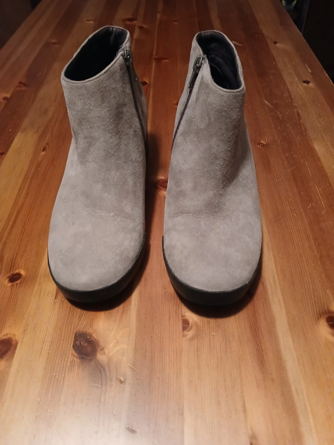 Camper Grey Suede Ankle Boots - Size 38