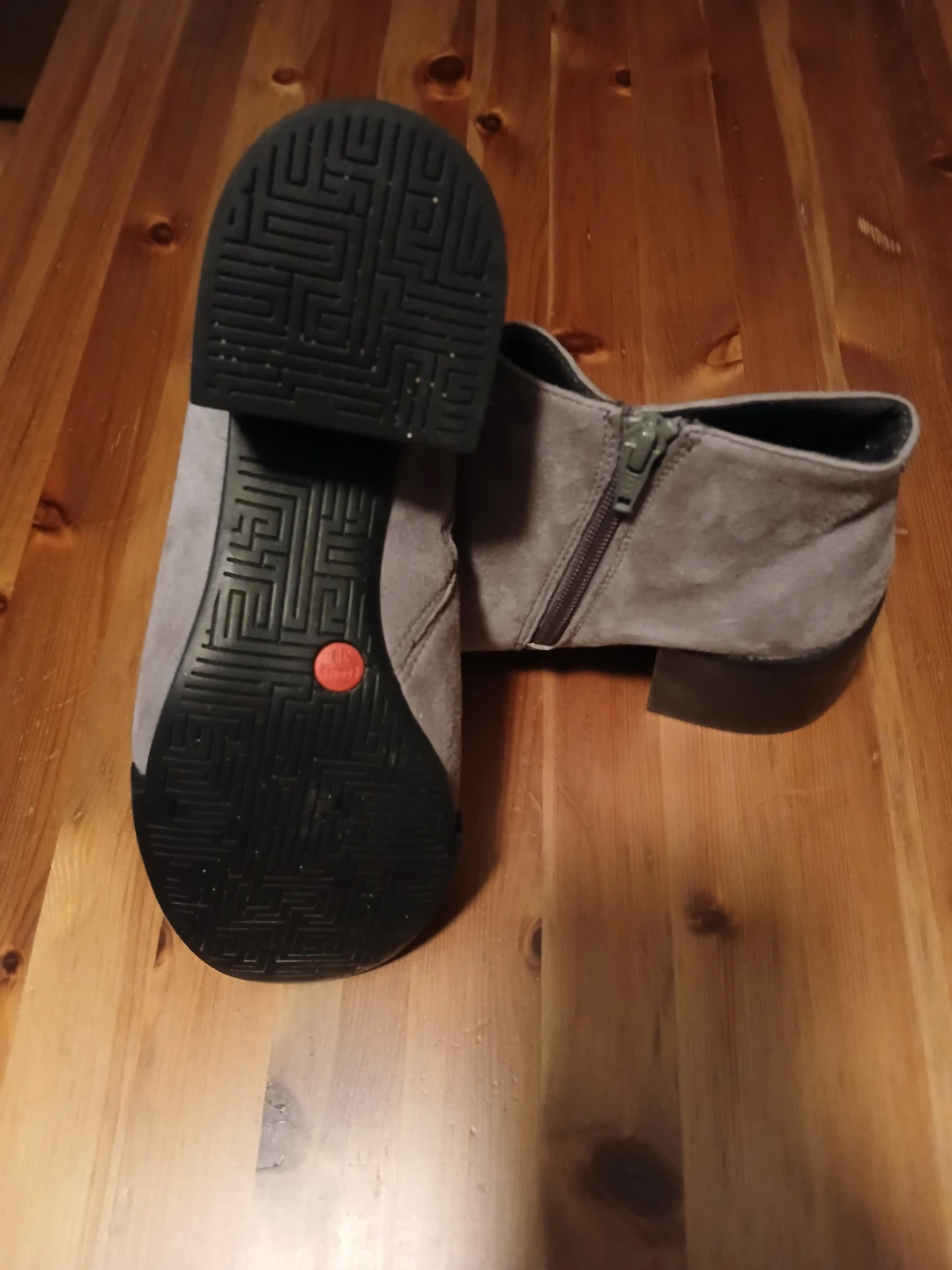 Camper Grey Suede Ankle Boots - Size 38 - photo 3