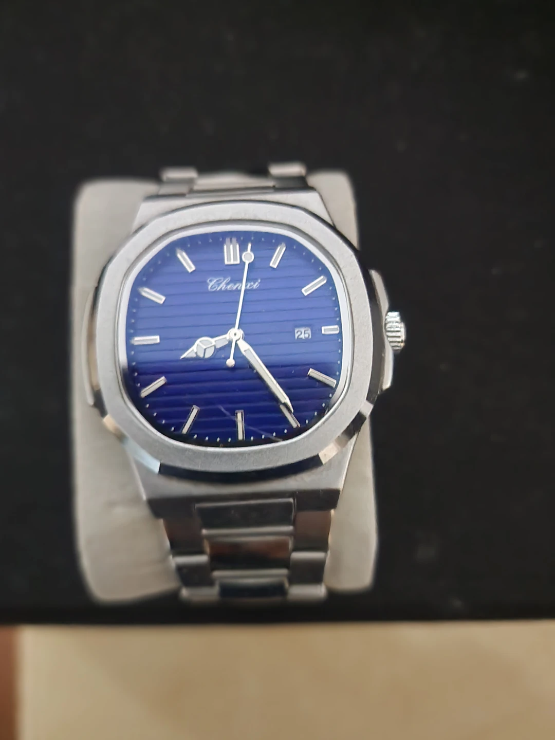 Chenxi Men's Blue Dial Stainless Steel Watch