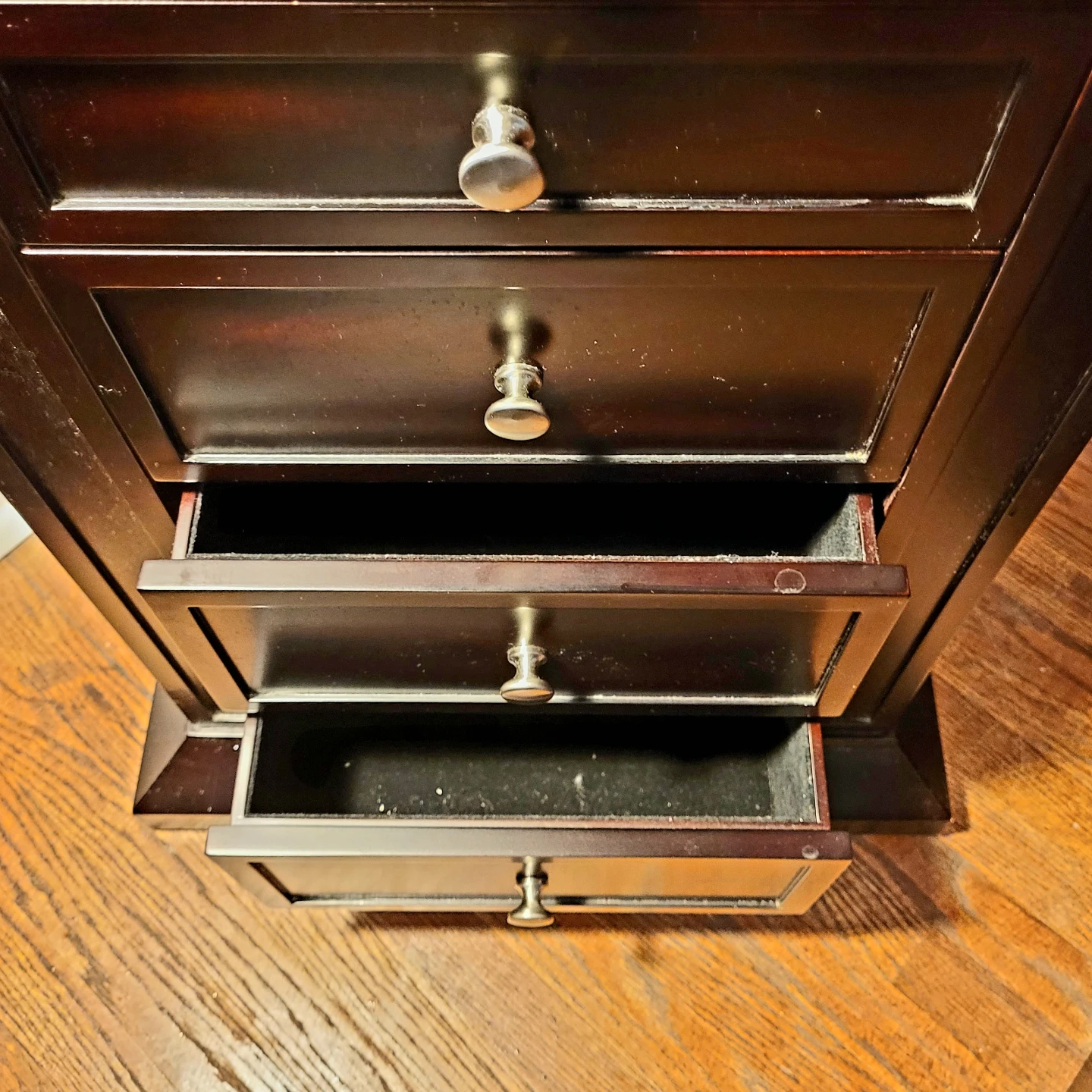 Dark Wood Jewelry Armoire with Mirror - photo 5