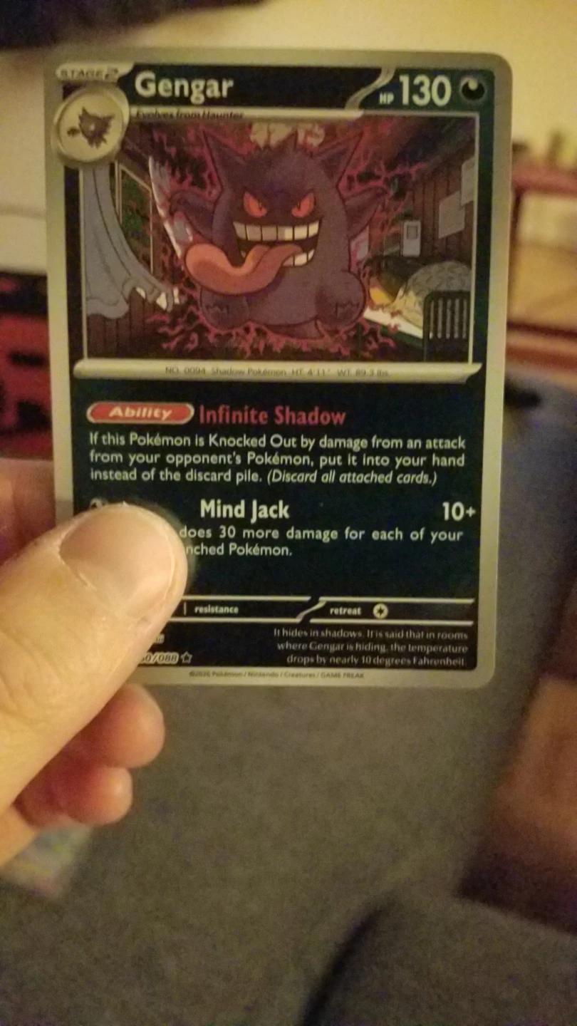 Pokémon Gengar Trading Card