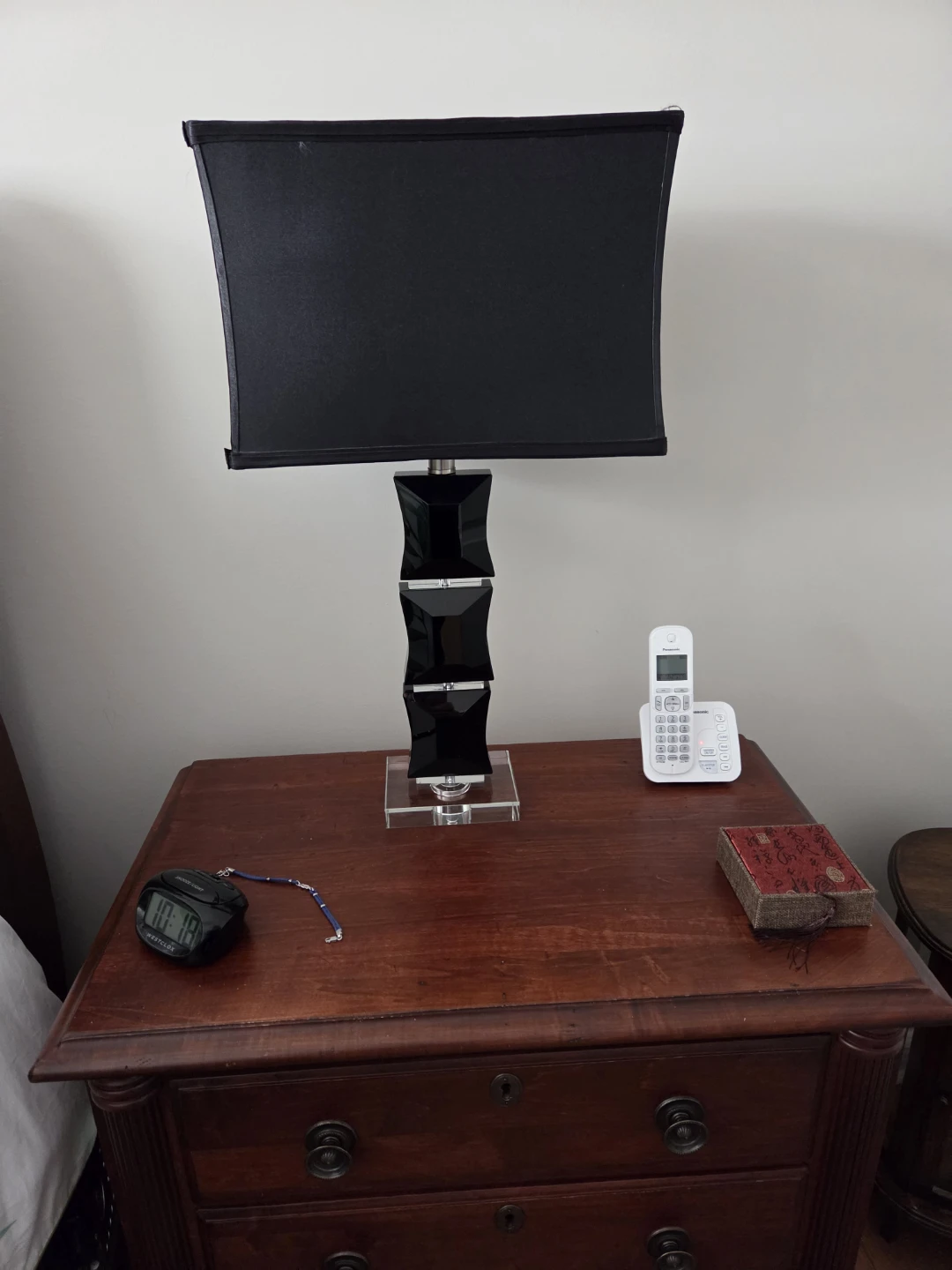 Black Crystal Table Lamp