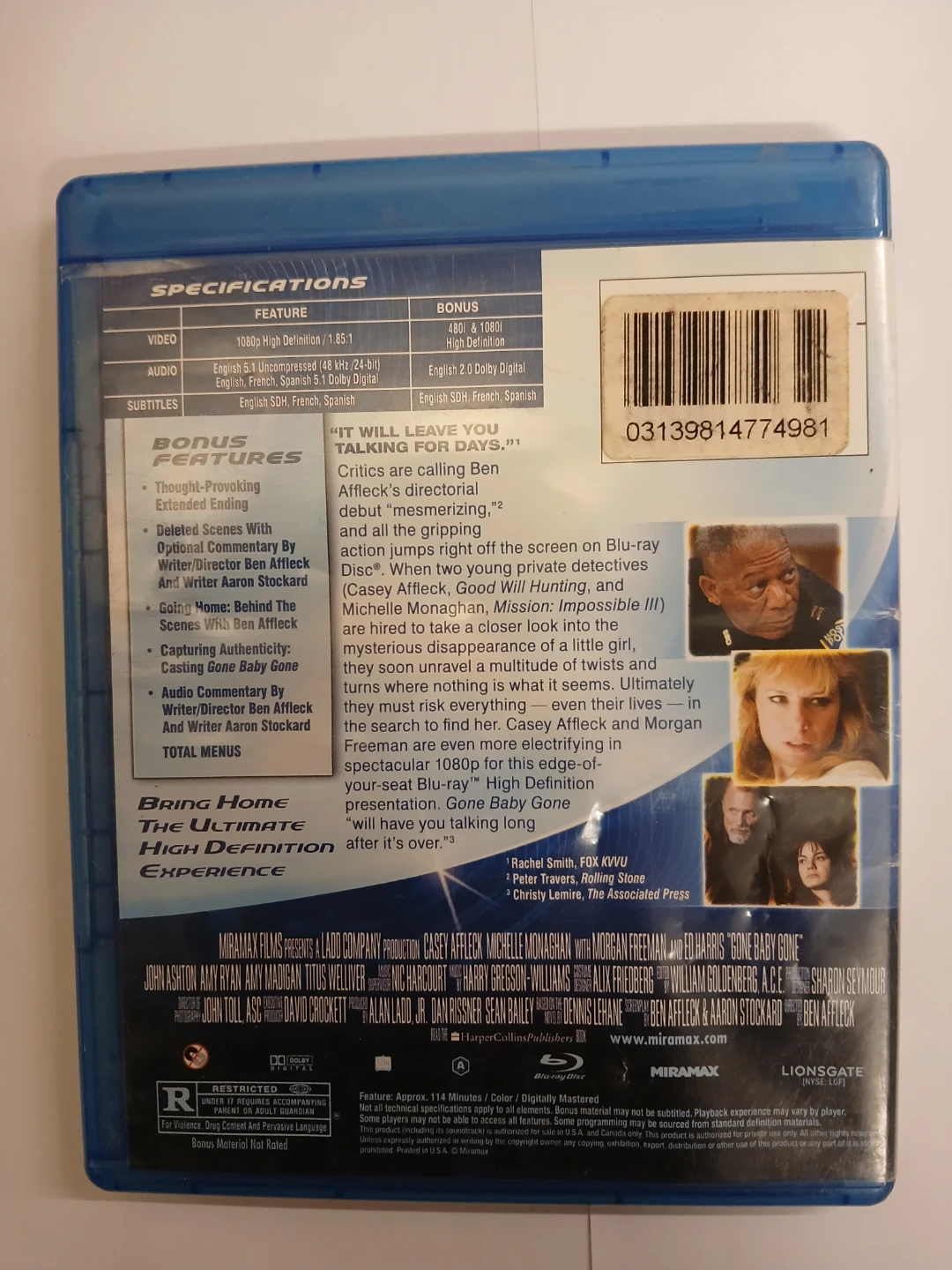 Gone Baby Gone Blu-Ray Movie - photo 2
