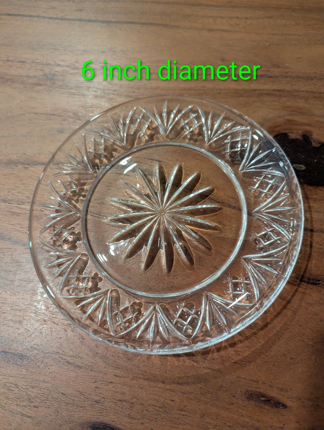 16 Brand New crystal dessert plates