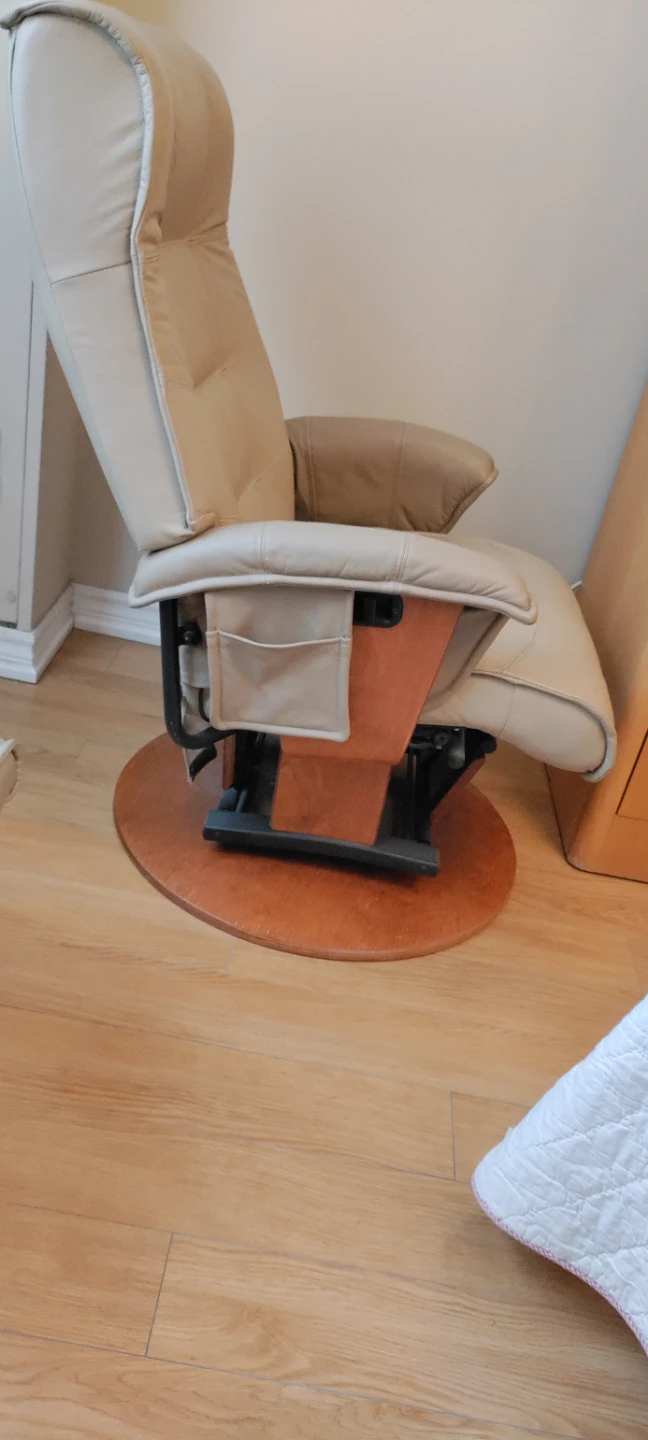 Leather Recliner Chair with Ottoman - photo 3