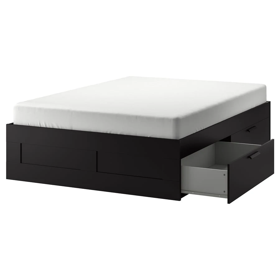 IKEA Brimnes bed with 4 storage drawers-Move out sale