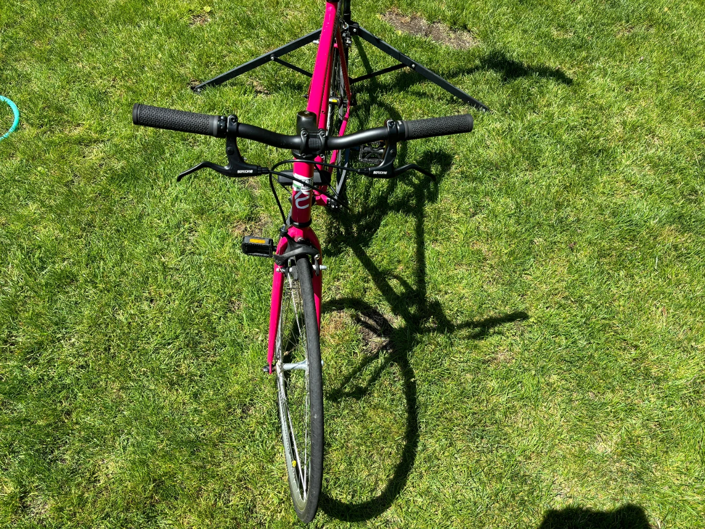 Custom Single Speed Steel Frame Track Bike, helmet, and tools. - photo 5