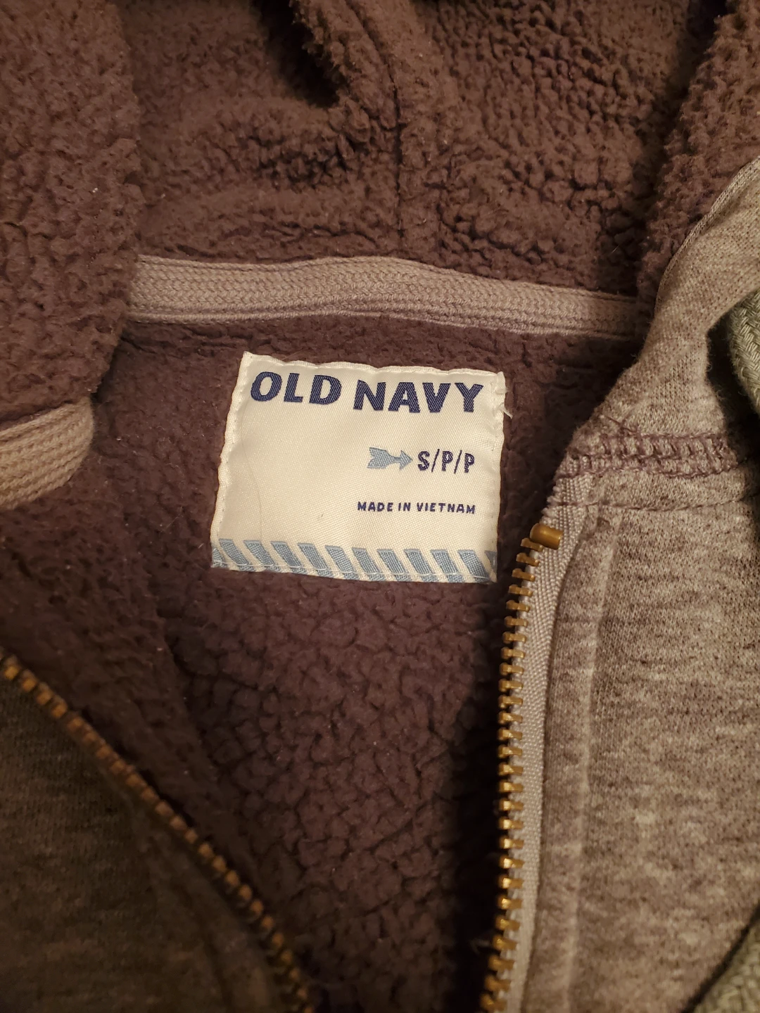 🥕 Old Navy Sherpa Lined Zip-Up Hoodie - Size S/P - photo 3