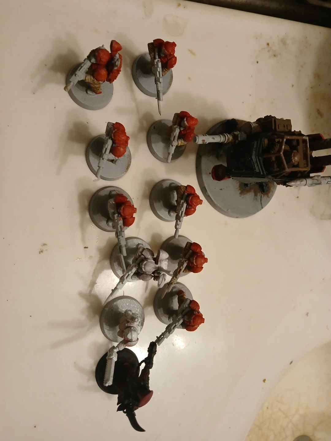 Lot of 12 Miniature Figures + Vehicle