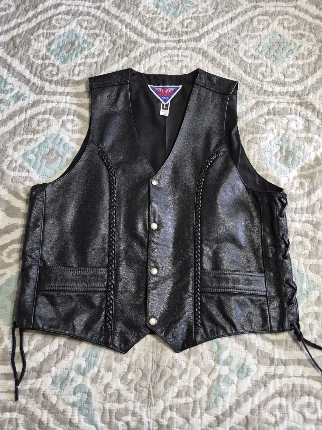 MOB Vintage Leather Motorcycle Vest