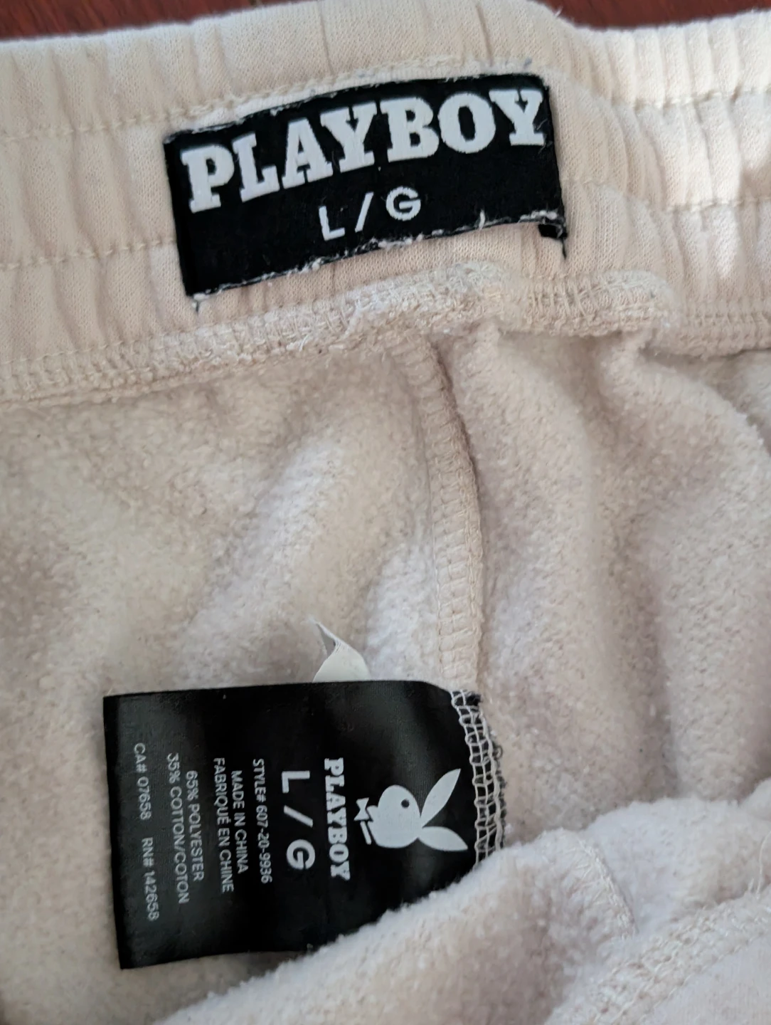 Playboy Cream Joggers Size L - photo 3