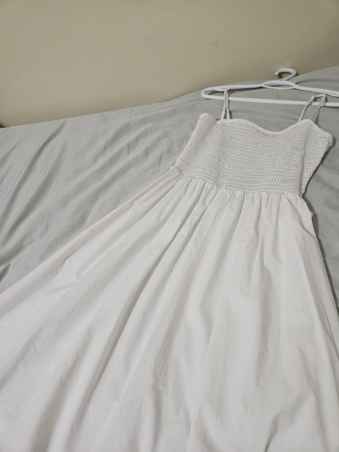 Oak & Fort White Smocked Sundress - Size S - photo 3