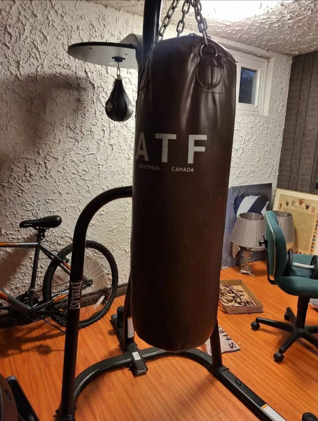 Punching Bag with Speed Bag and Stand