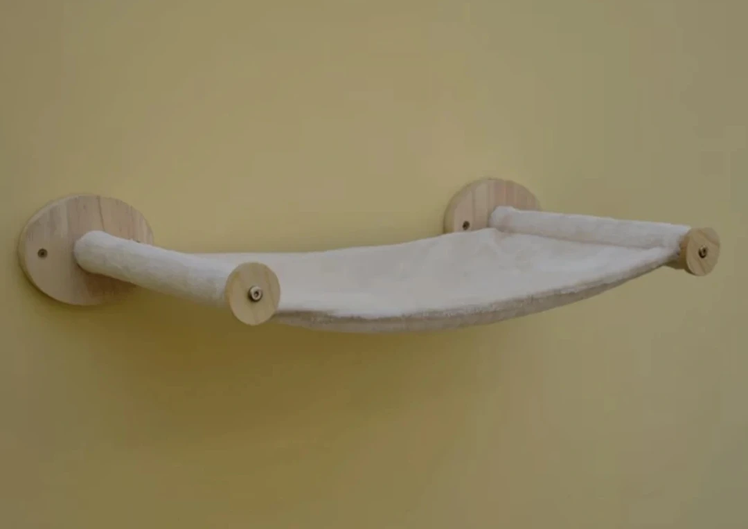 New/Unboxed! Wall Mounted Cat Hammock Bed - Beige