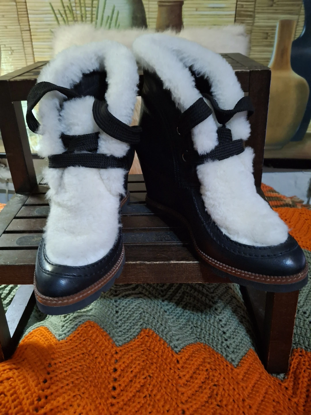 Ladies  wedge heel boots