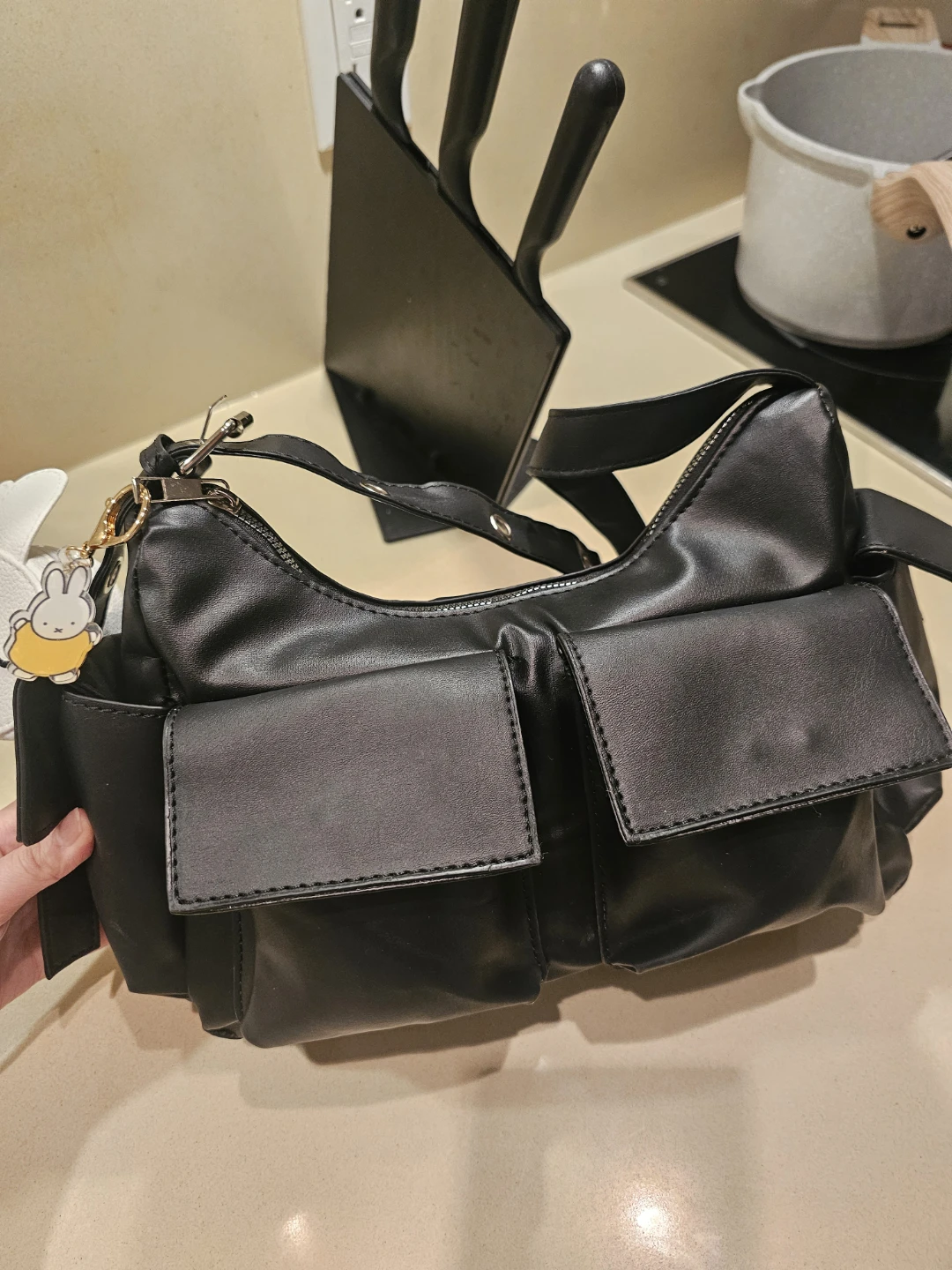Black Utility Shoulder Bag - Excellent Quality - photo 2